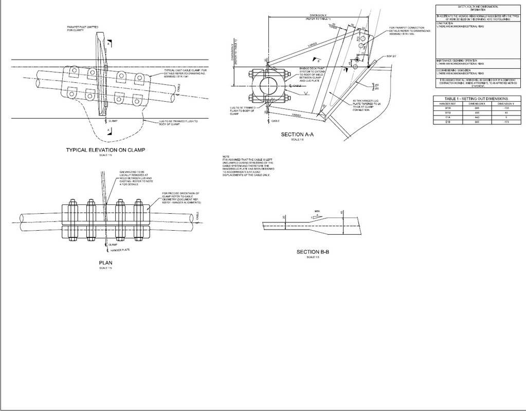 Plans of The Peace Bridge - SolidWorks Design Assignment